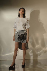 SHORT/  FALDA ÓVALO - GRIS CLARO