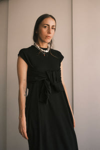 TEE DRESS MANGAS NEGRO