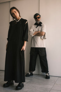 TEE DRESS MANGAS NEGRO