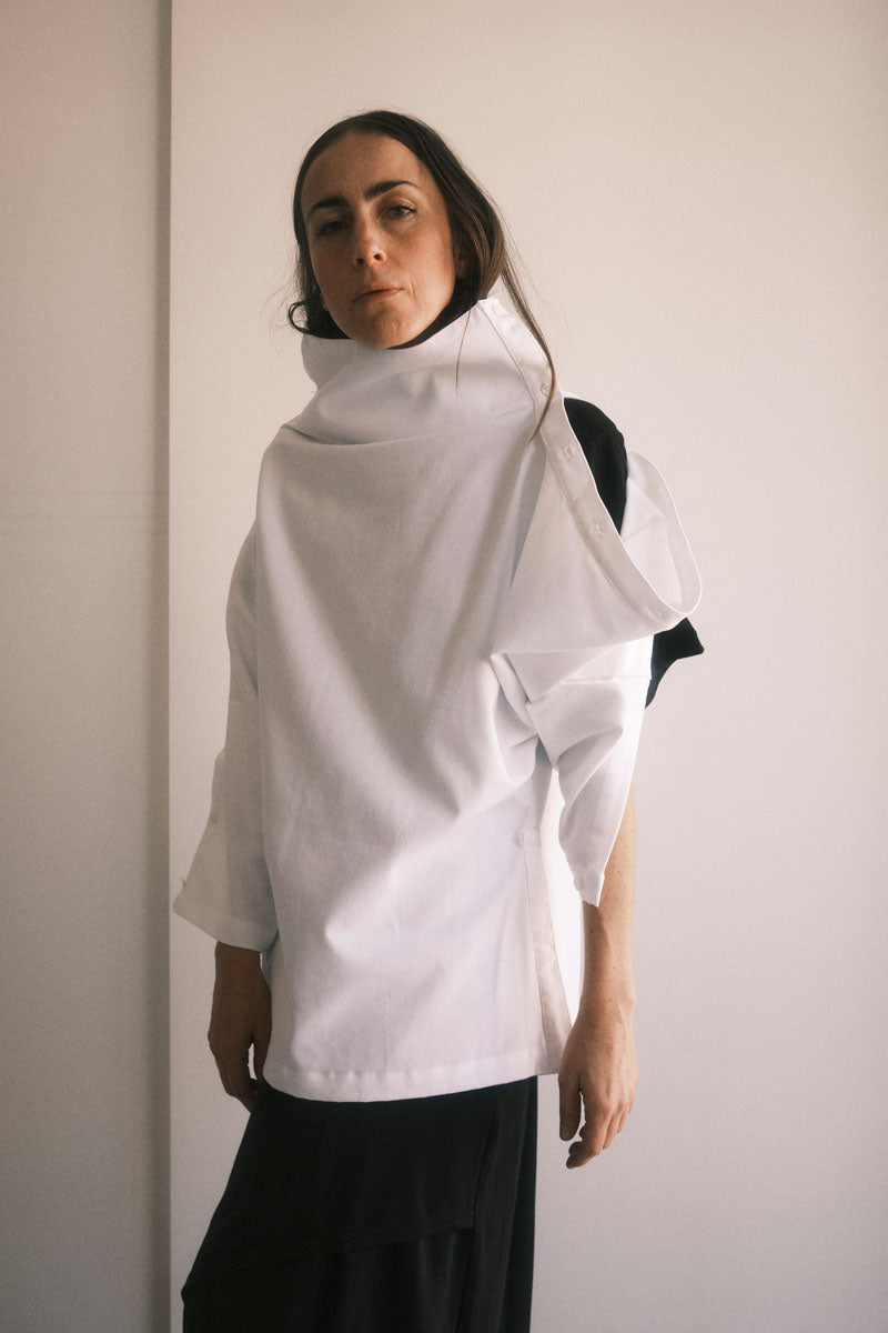 PONCHO CAMISA BLANCO