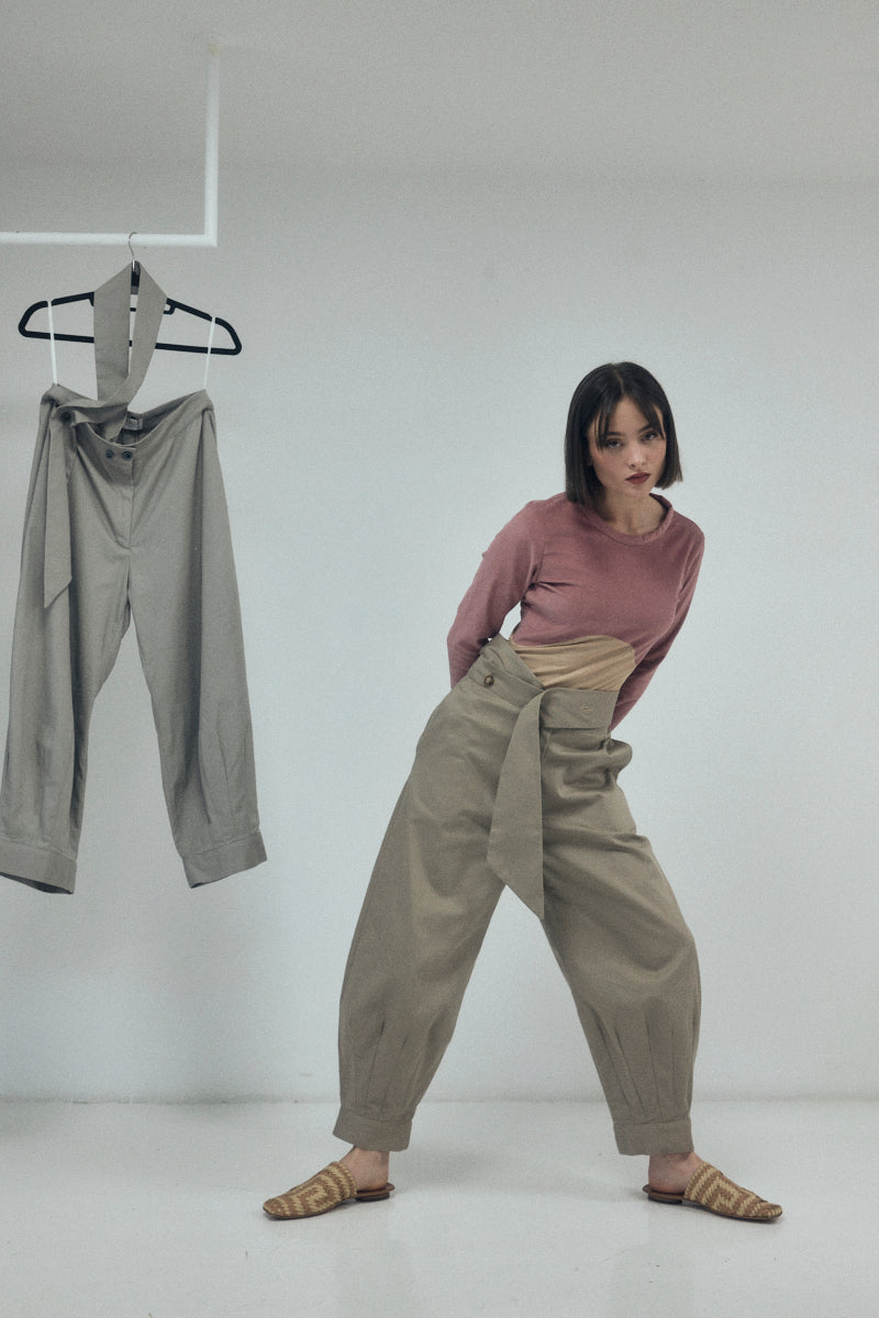 PANTALÓN  CINTURON ARENA