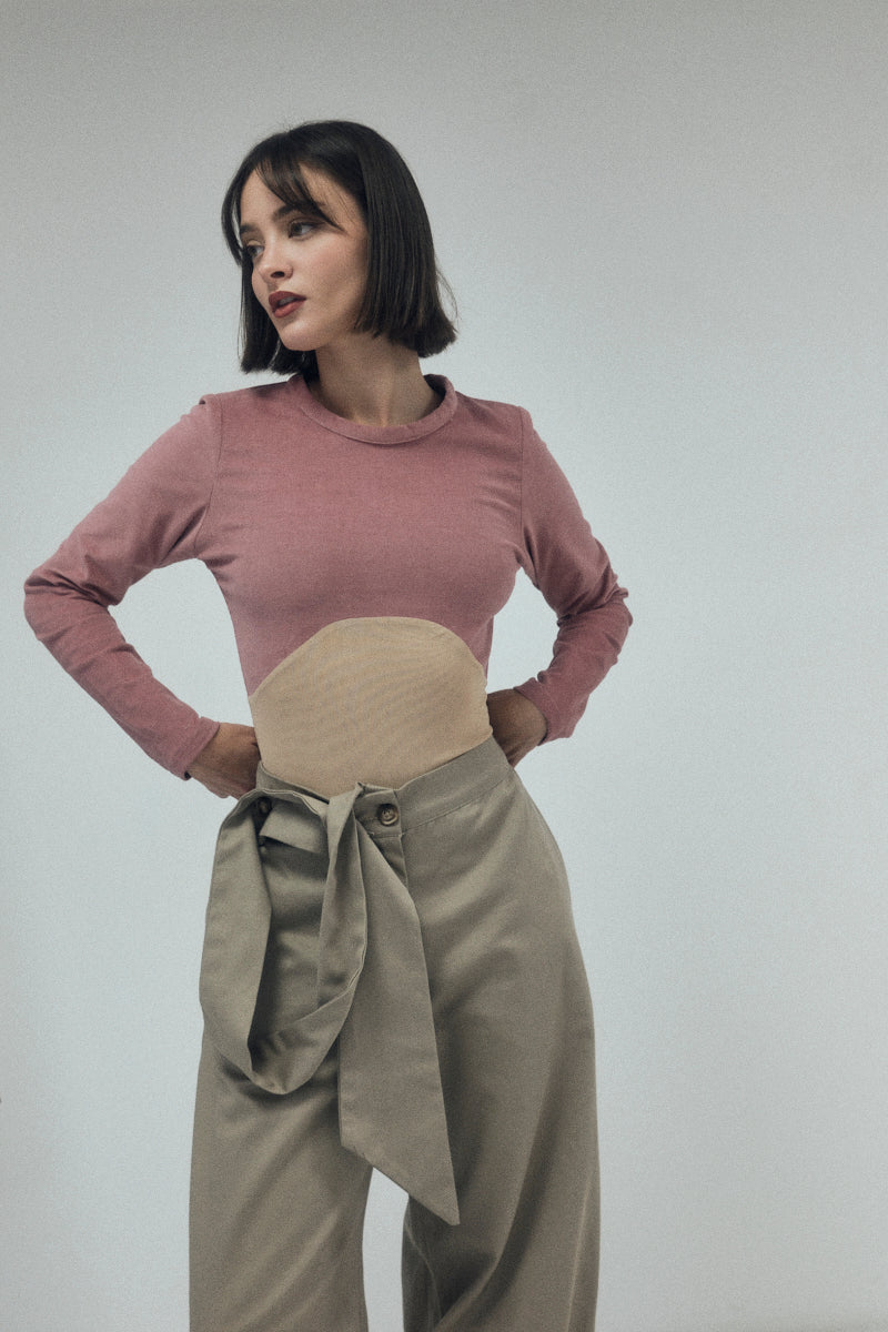 PANTALÓN  CINTURON ARENA