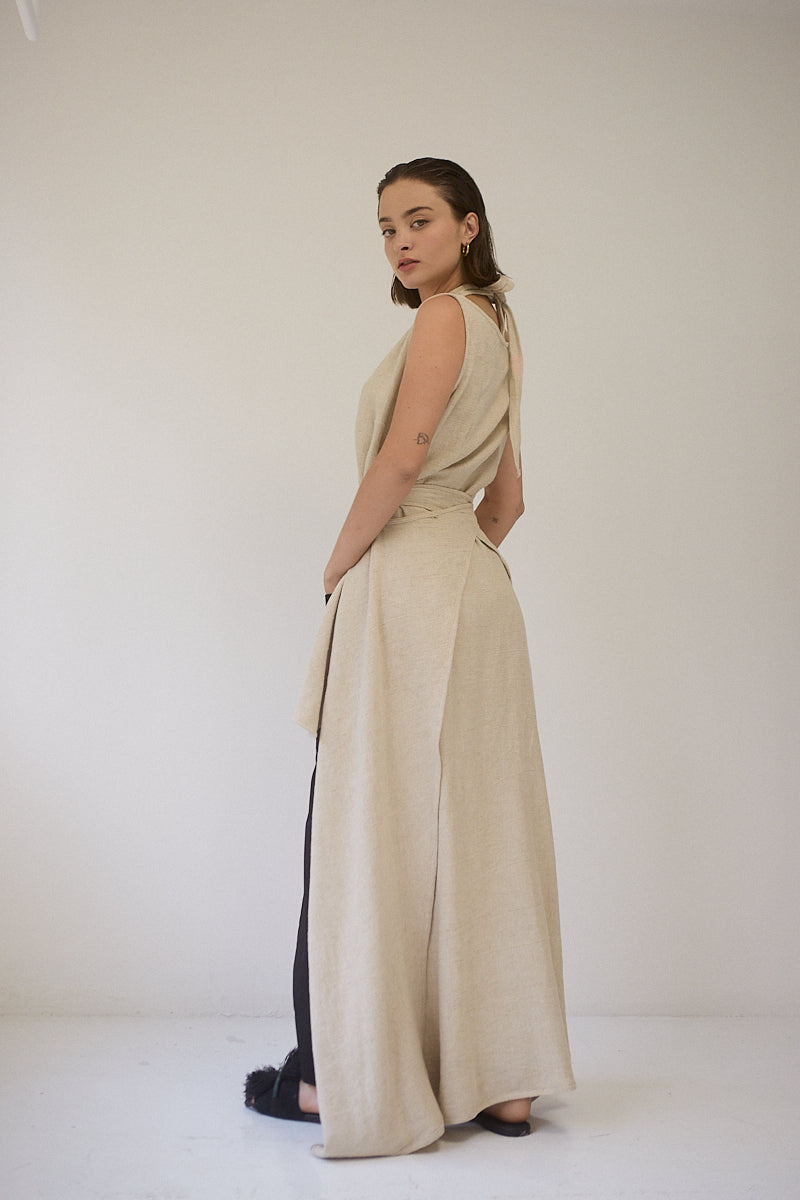 Vestido ÓRIBTA Beige