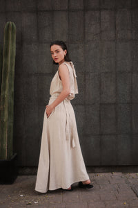 Vestido ÓRIBTA Beige
