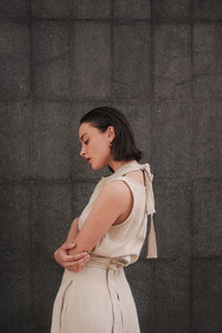 Vestido ÓRIBTA Beige