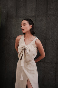 Vestido ÓRIBTA Beige