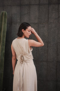 Vestido ÓRIBTA Beige