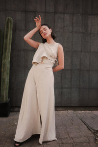 Vestido ÓRIBTA Beige