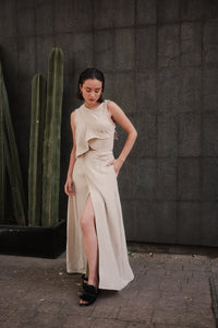 Vestido ÓRIBTA Beige
