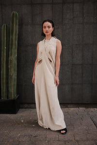 Vestido ÓRIBTA Beige
