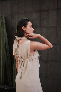 Vestido ÓRIBTA Beige
