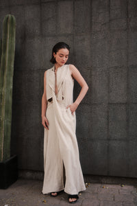 Vestido ÓRIBTA Beige