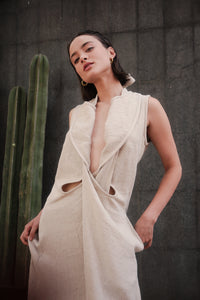 Vestido ÓRIBTA Beige