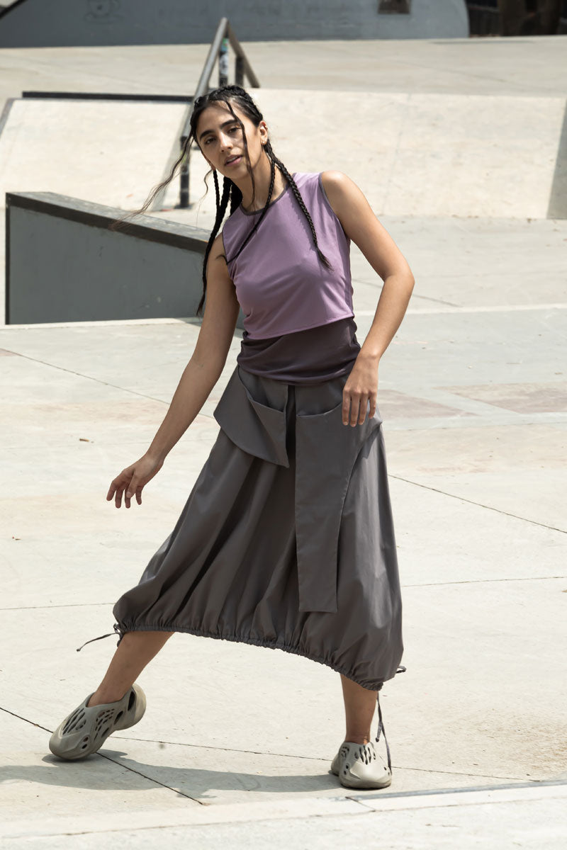 FALDA ARCO - GRIS
