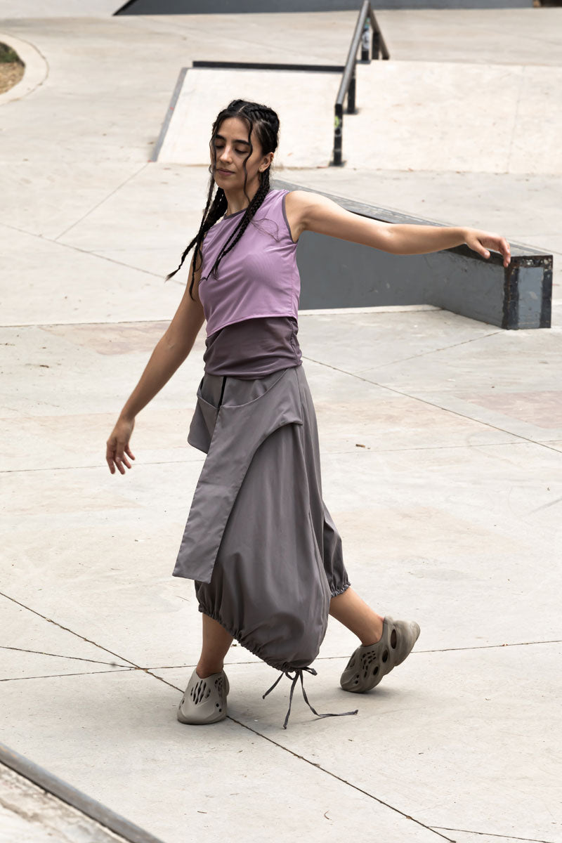 FALDA ARCO - GRIS