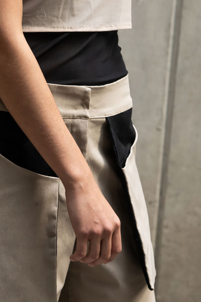 PANTALÓN BB  BEIGE - BAGGY & BERMUDA