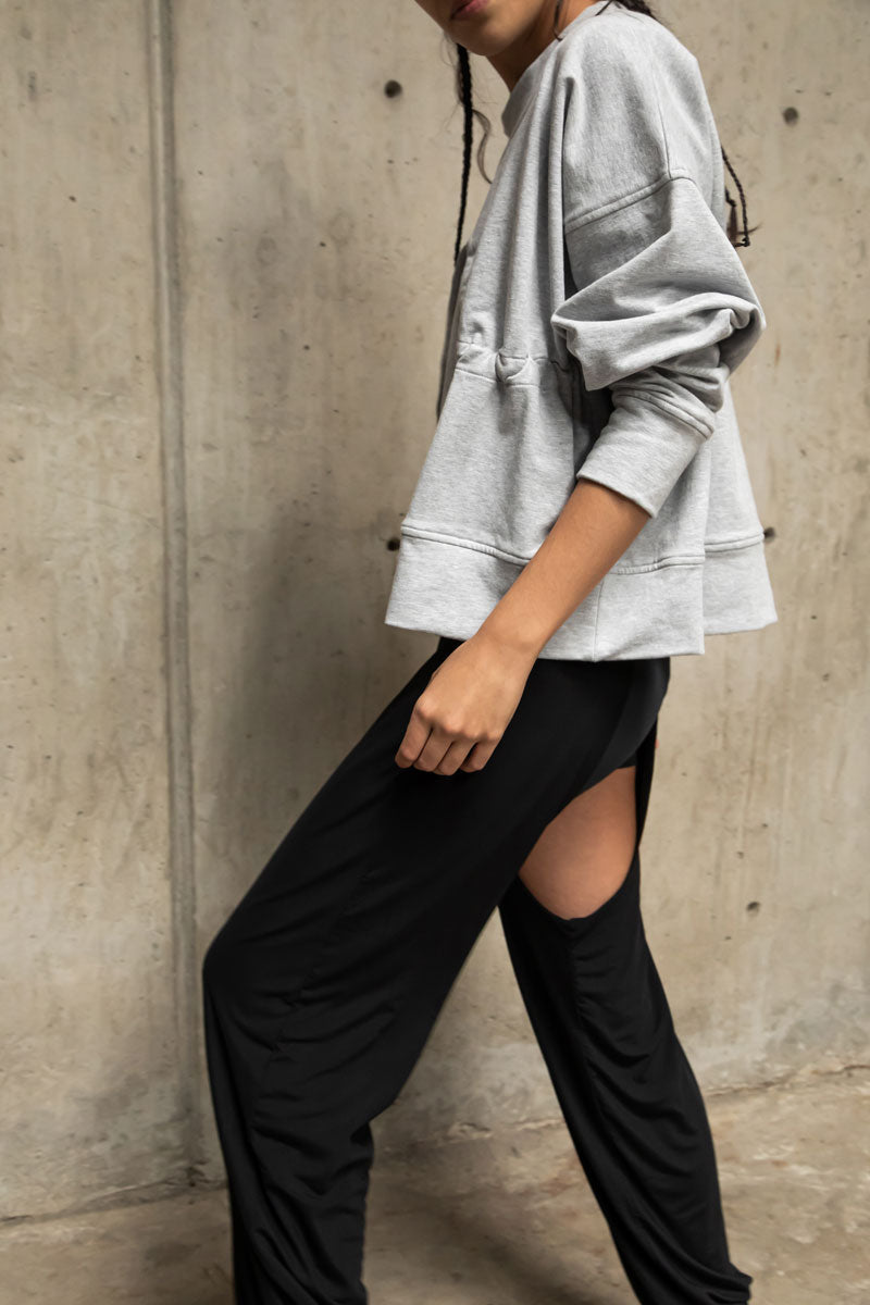 BOOBS SWEATSHIRT GRIS JASPE