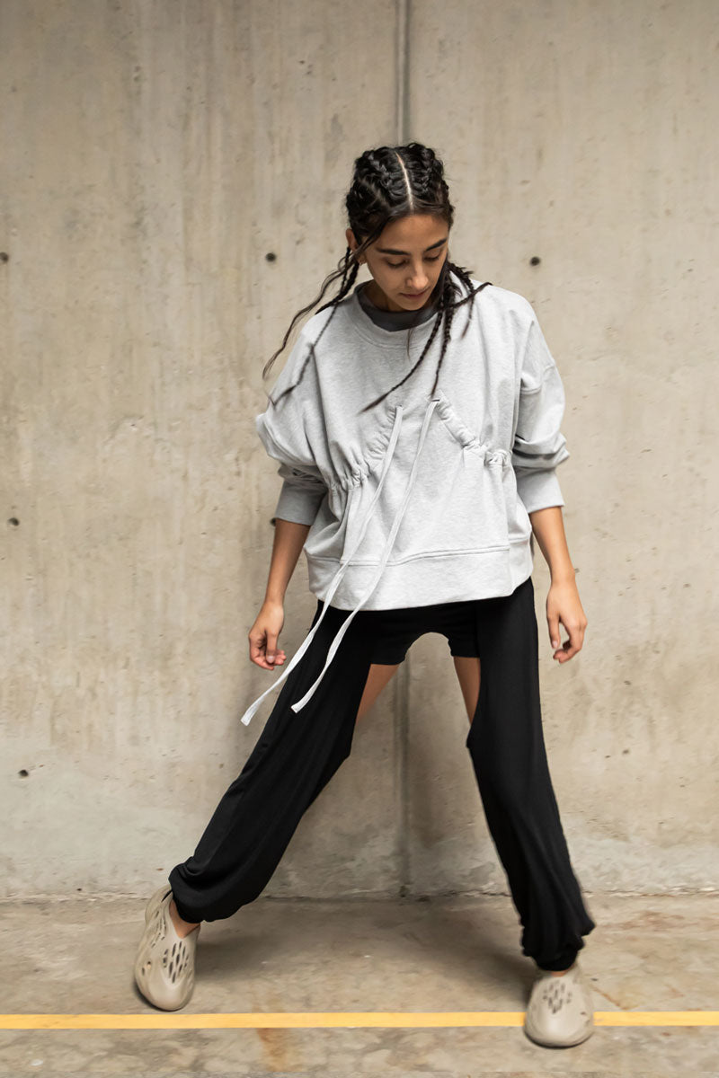 BOOBS SWEATSHIRT GRIS JASPE