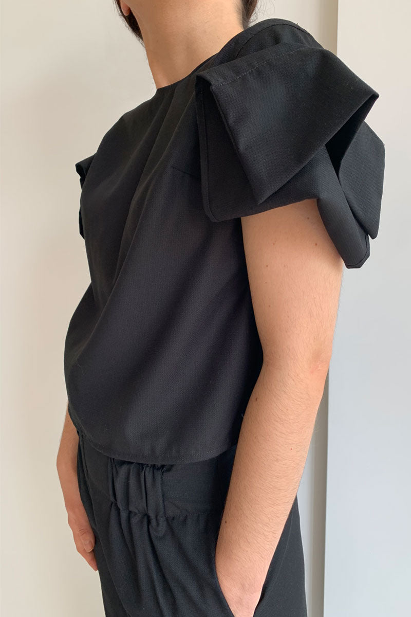 BLUSA MANGAS CAPA NEGRO