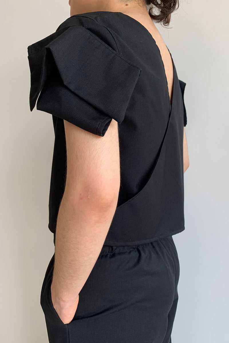 BLUSA MANGAS CAPA NEGRO