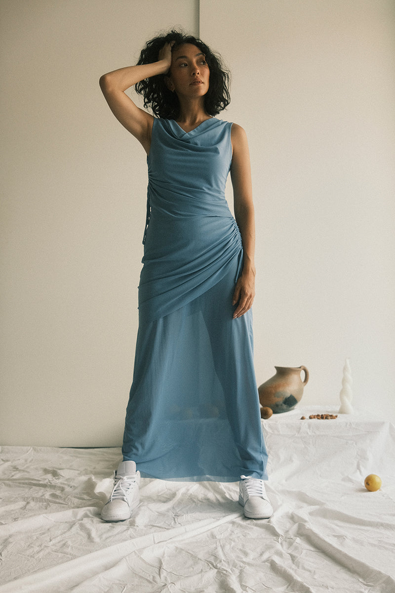 VESTIDO OLIMPO AZUL