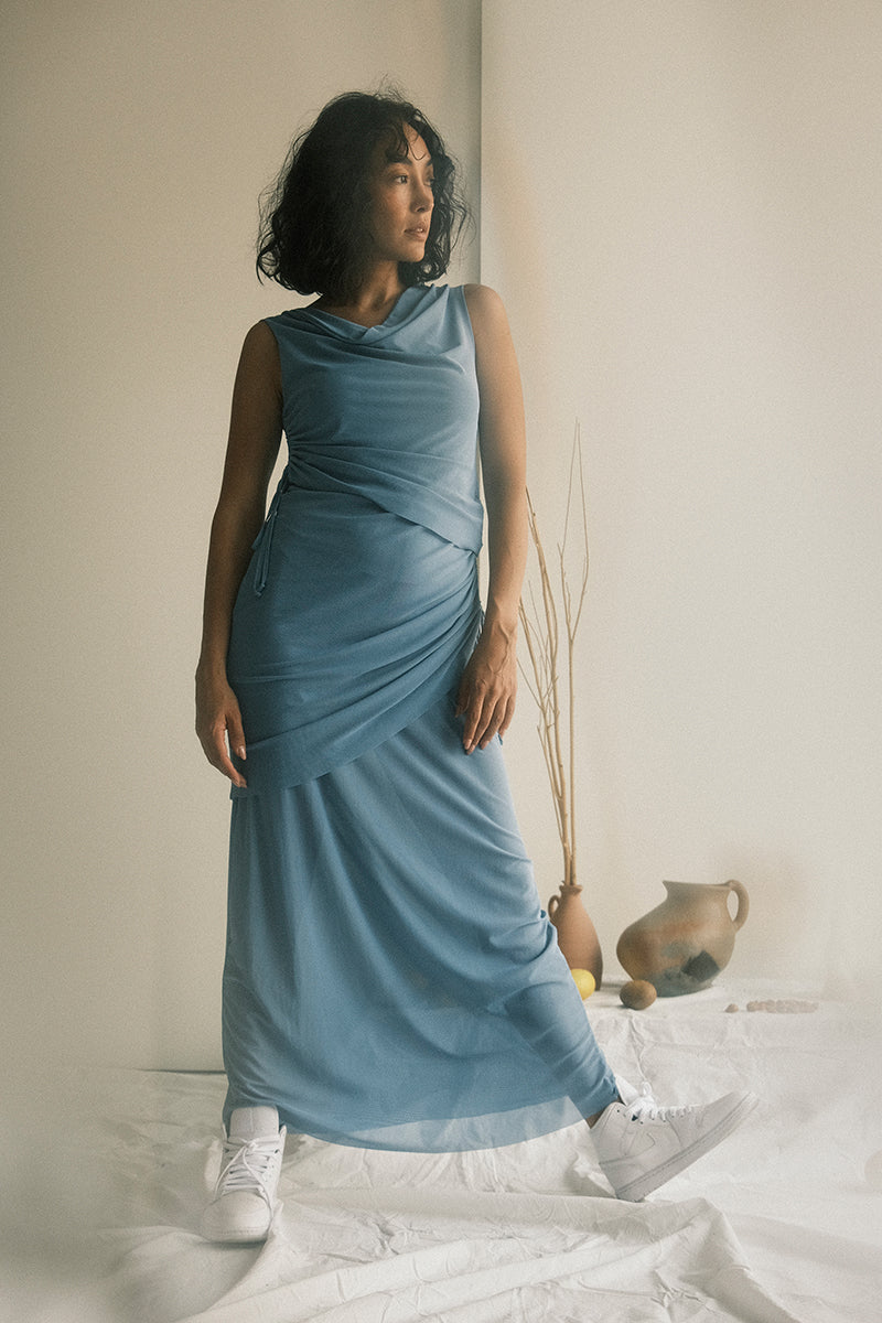VESTIDO OLIMPO AZUL