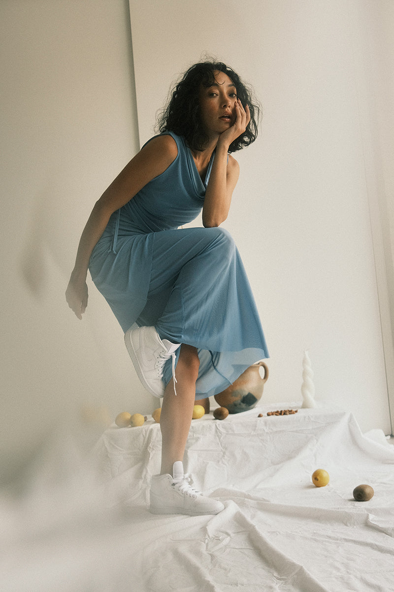 VESTIDO OLIMPO AZUL