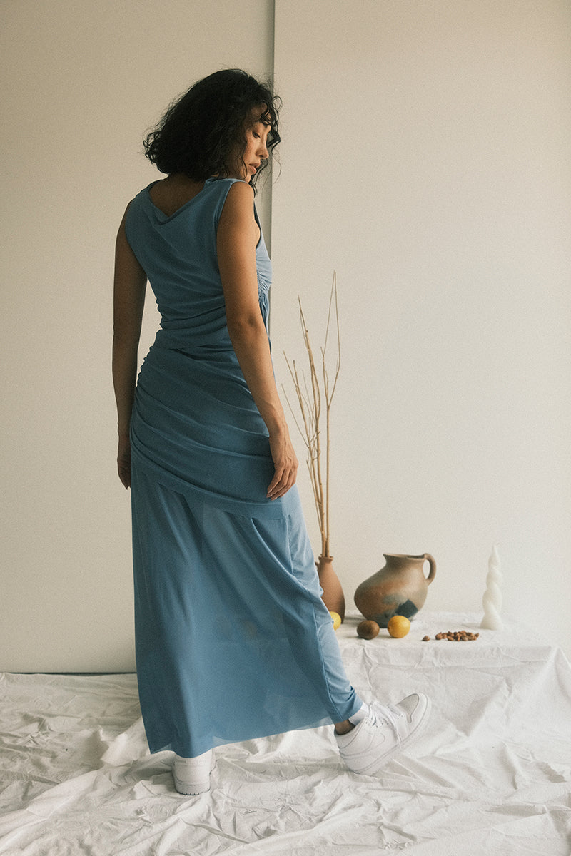 VESTIDO OLIMPO AZUL