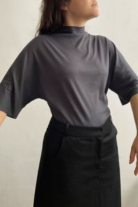 BLUSA KIMONO GRIS OXFORD