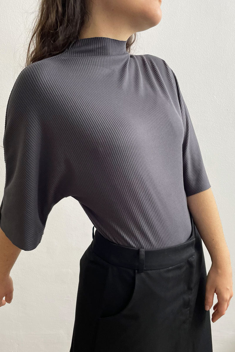 BLUSA KIMONO GRIS OXFORD