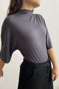 BLUSA KIMONO GRIS OXFORD