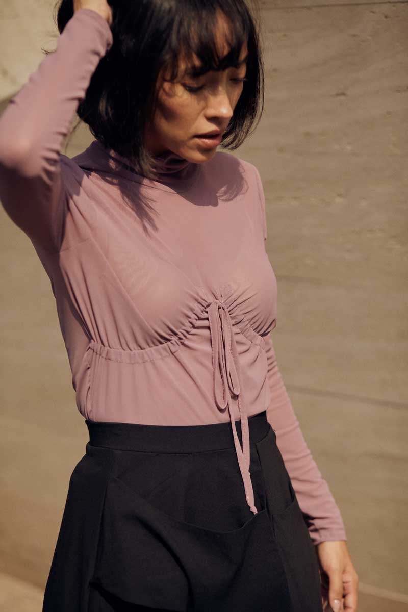 BLUSA BOOBS MESH LAVANDA
