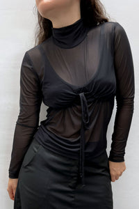 BLUSA BOOBS MESH - NEGRO