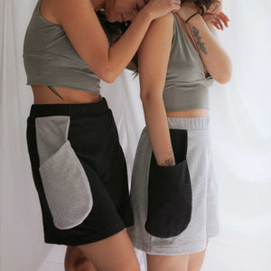 SHORTS ASIMÉTRICOS NEGROS