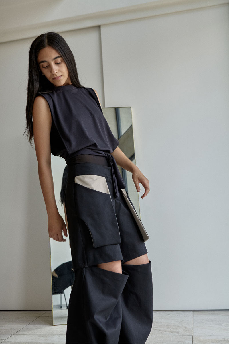 PANTALÓN BB BAGGY & BERMUDAS NEGRO