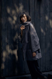 PARKA KIMONO - GRIS OXFORD