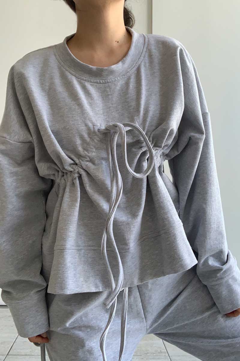 BOOBS SWEATSHIRT GRIS JASPE