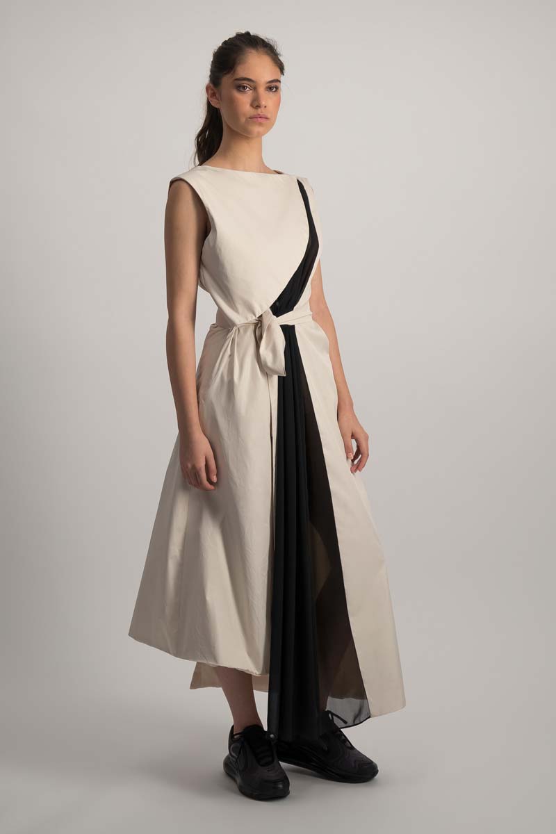 Vestido cruzado Ivory