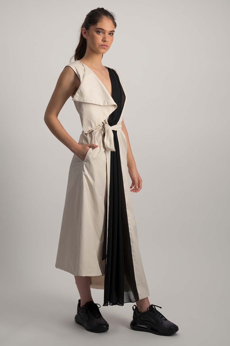 Vestido cruzado Ivory